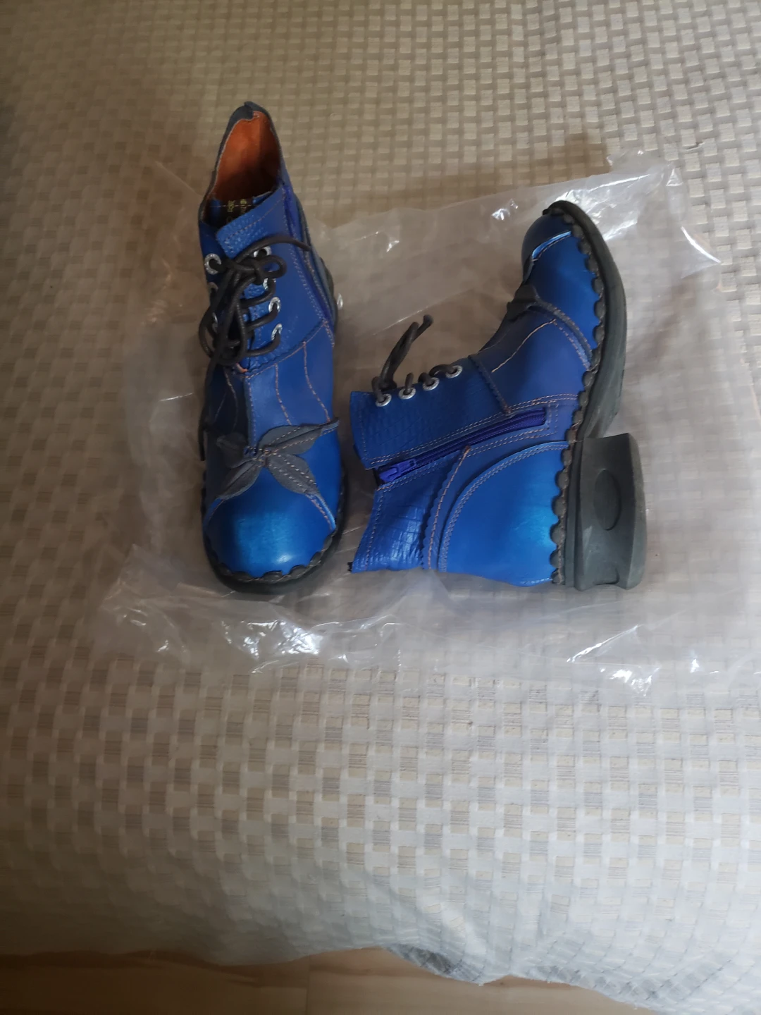TMA Blue Leather Ankle Boots - photo 2