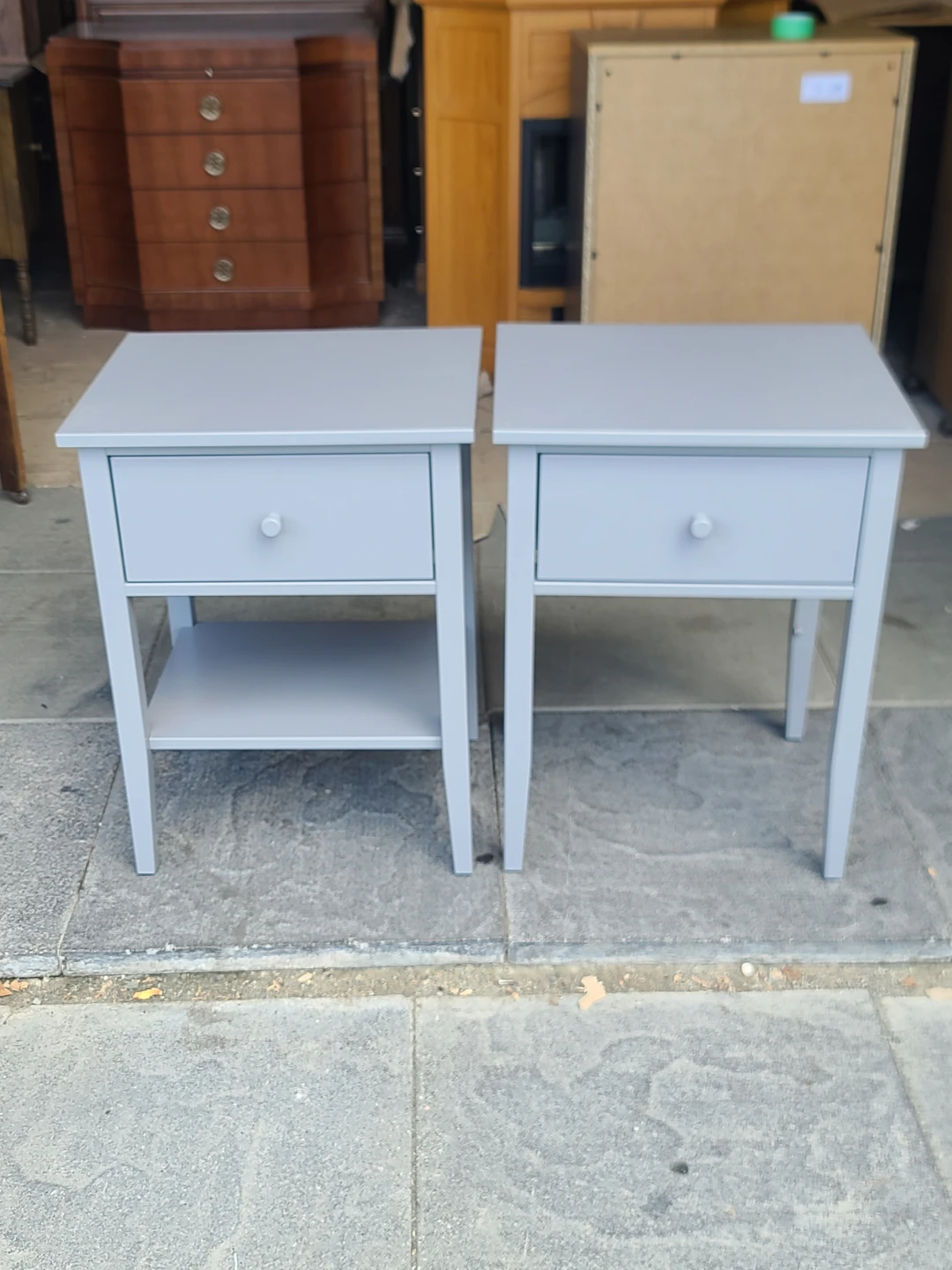 Grey Nightstands - Set of 2