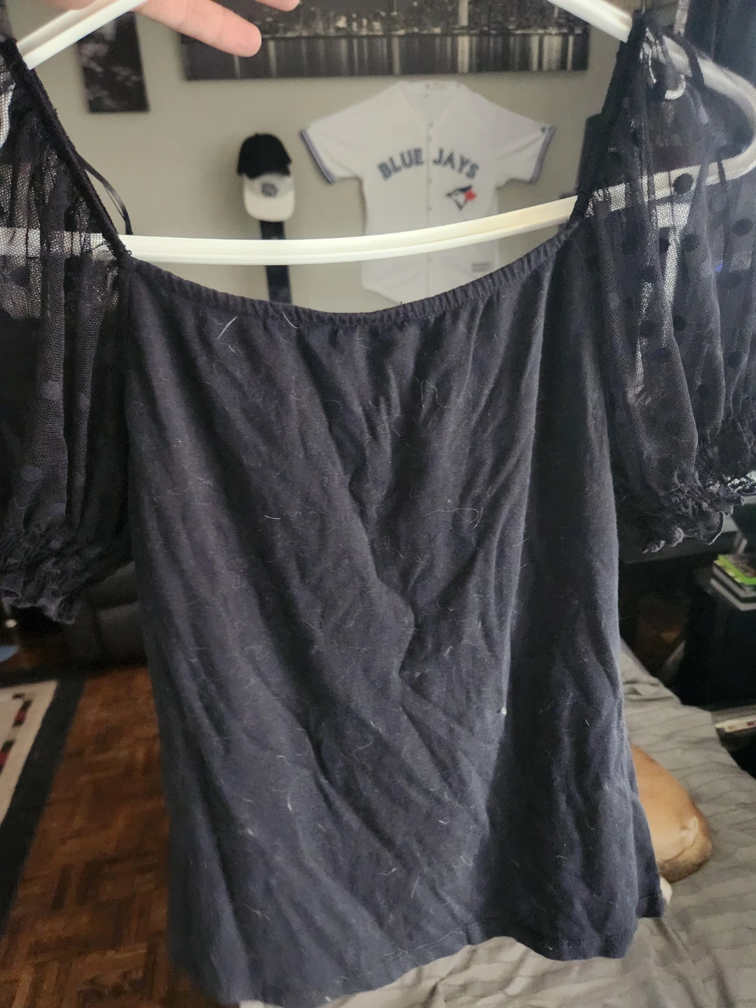 U2B Black Top with Tulle Sleeves - photo 2