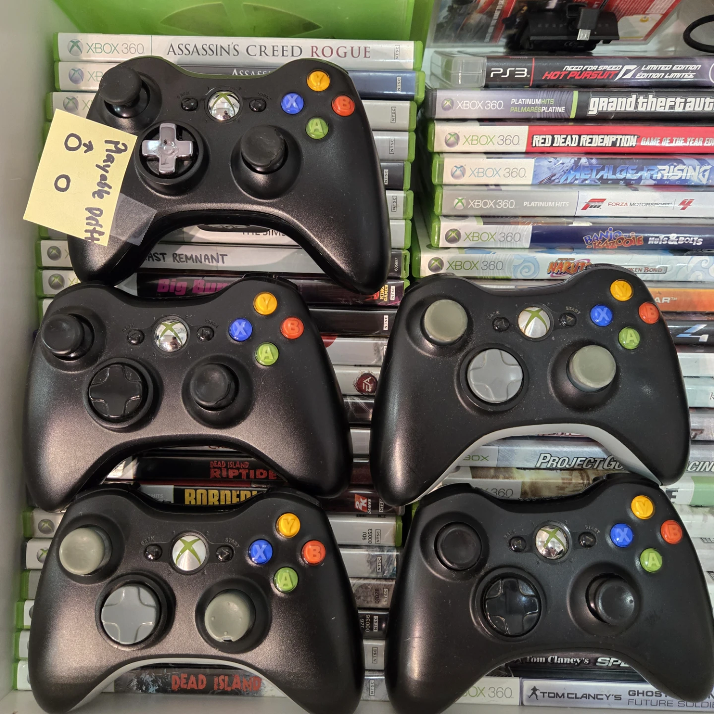 Xbox 360 controllers. Official, tested. See description.