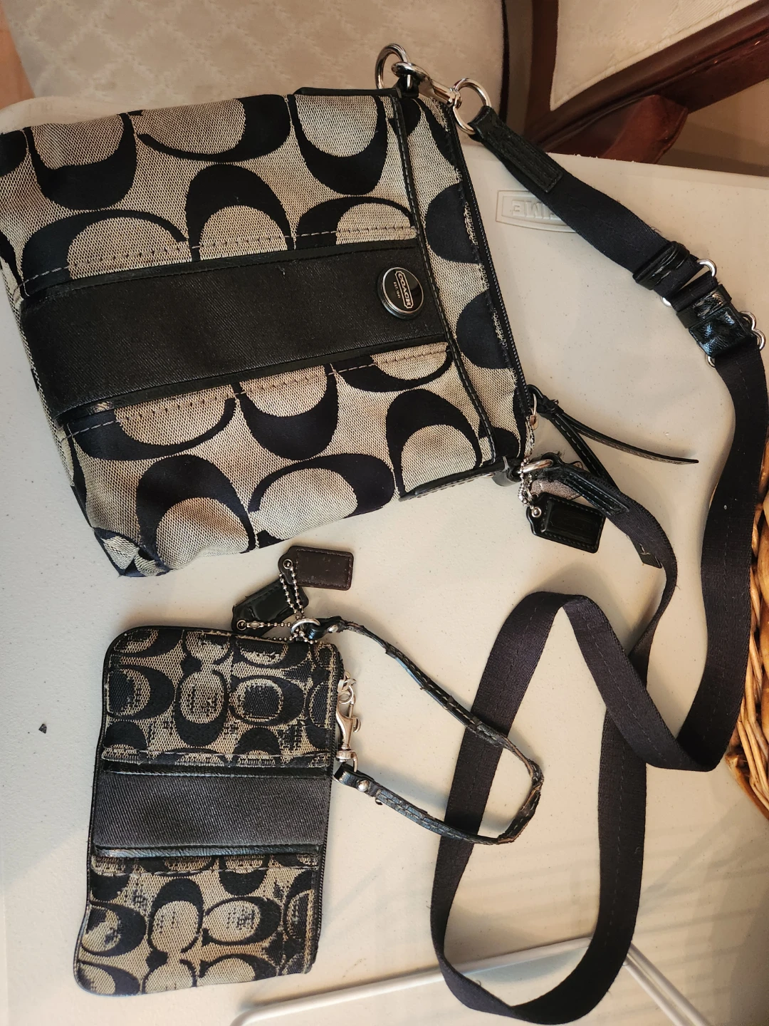Coach Monogram Shoulder Bag and Wallet Set