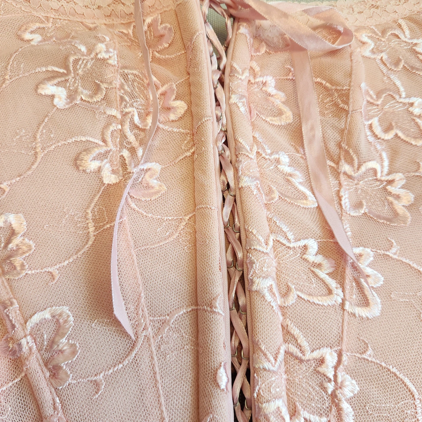 Pink Padded Lace Corset Top - photo 2