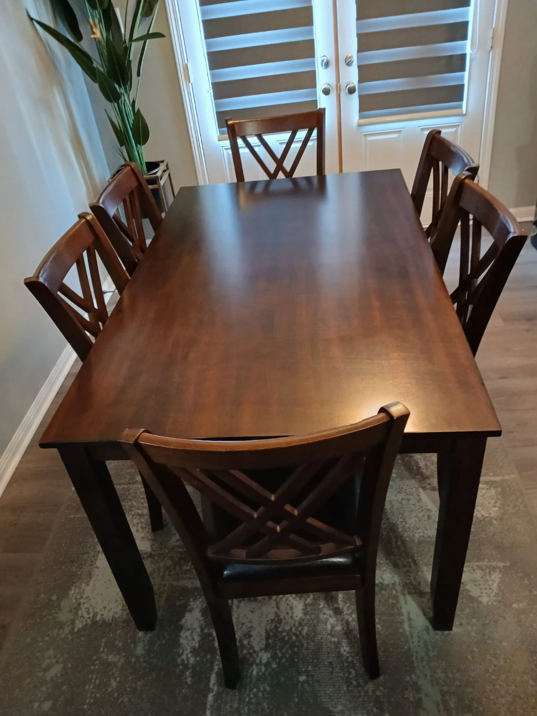 Wooden Dining Table and Chairs Set