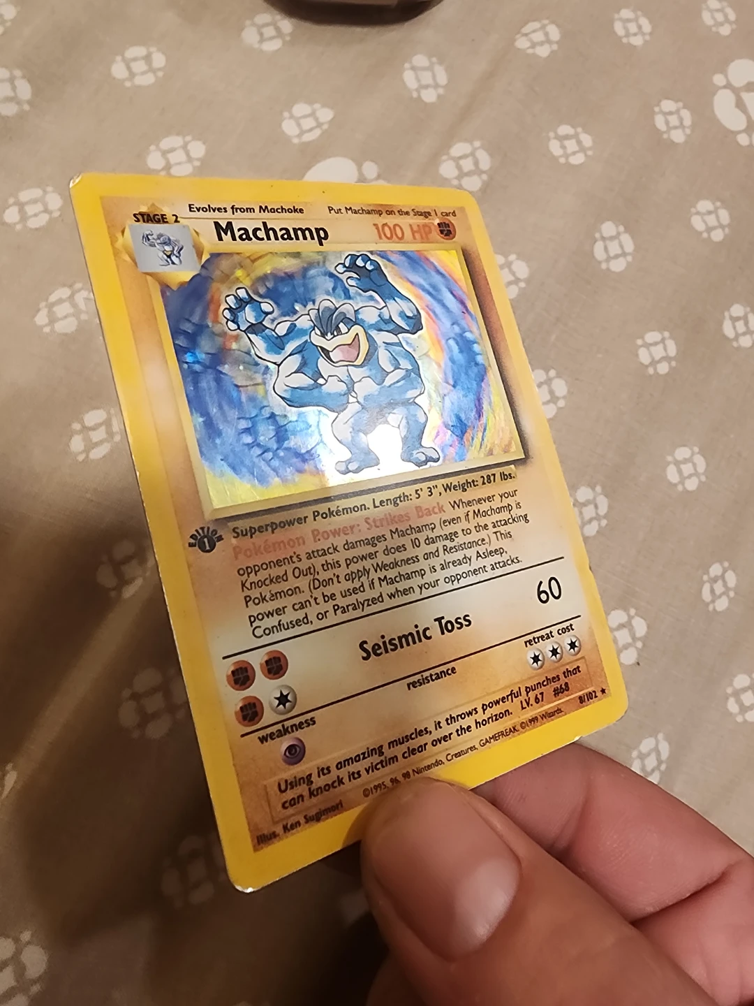 Holographic Machamp Pokemon Card - photo 3
