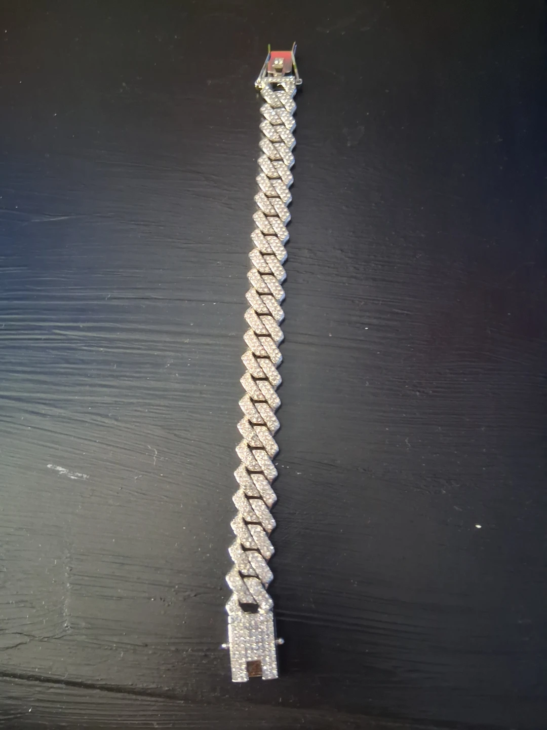 Cuban Link Bracelet with Crystals