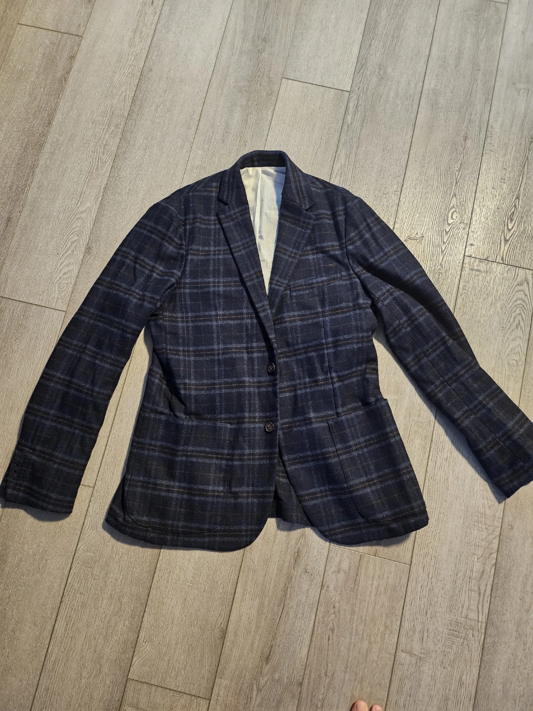 Doppelgänger Men's Plaid Blazer
