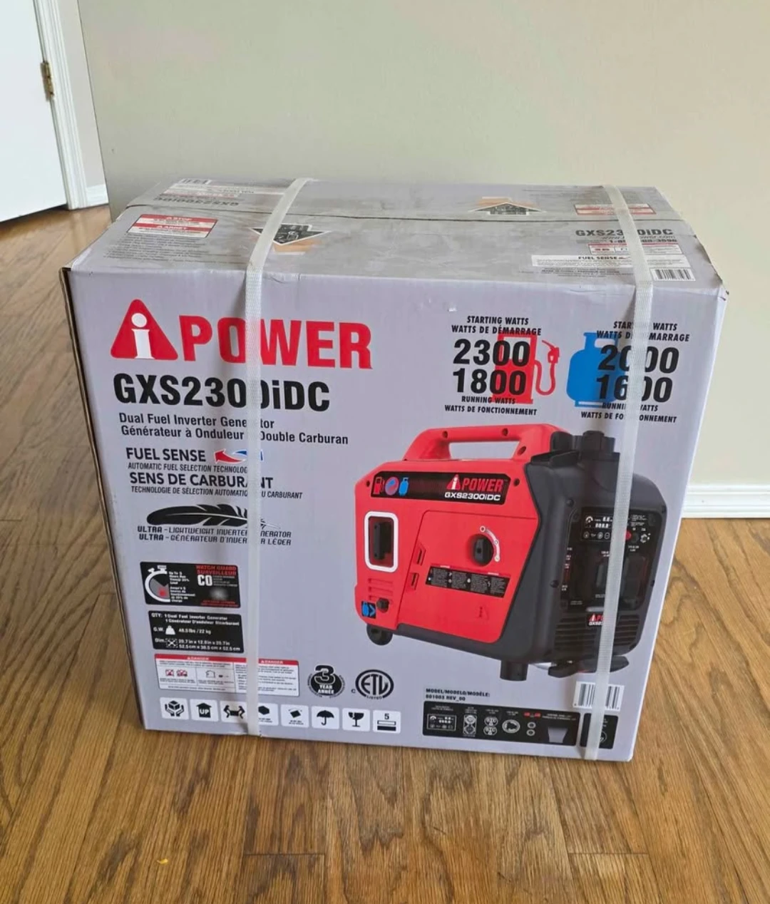 A-iPower GXS2300iDC Dual Fuel Inverter Generator