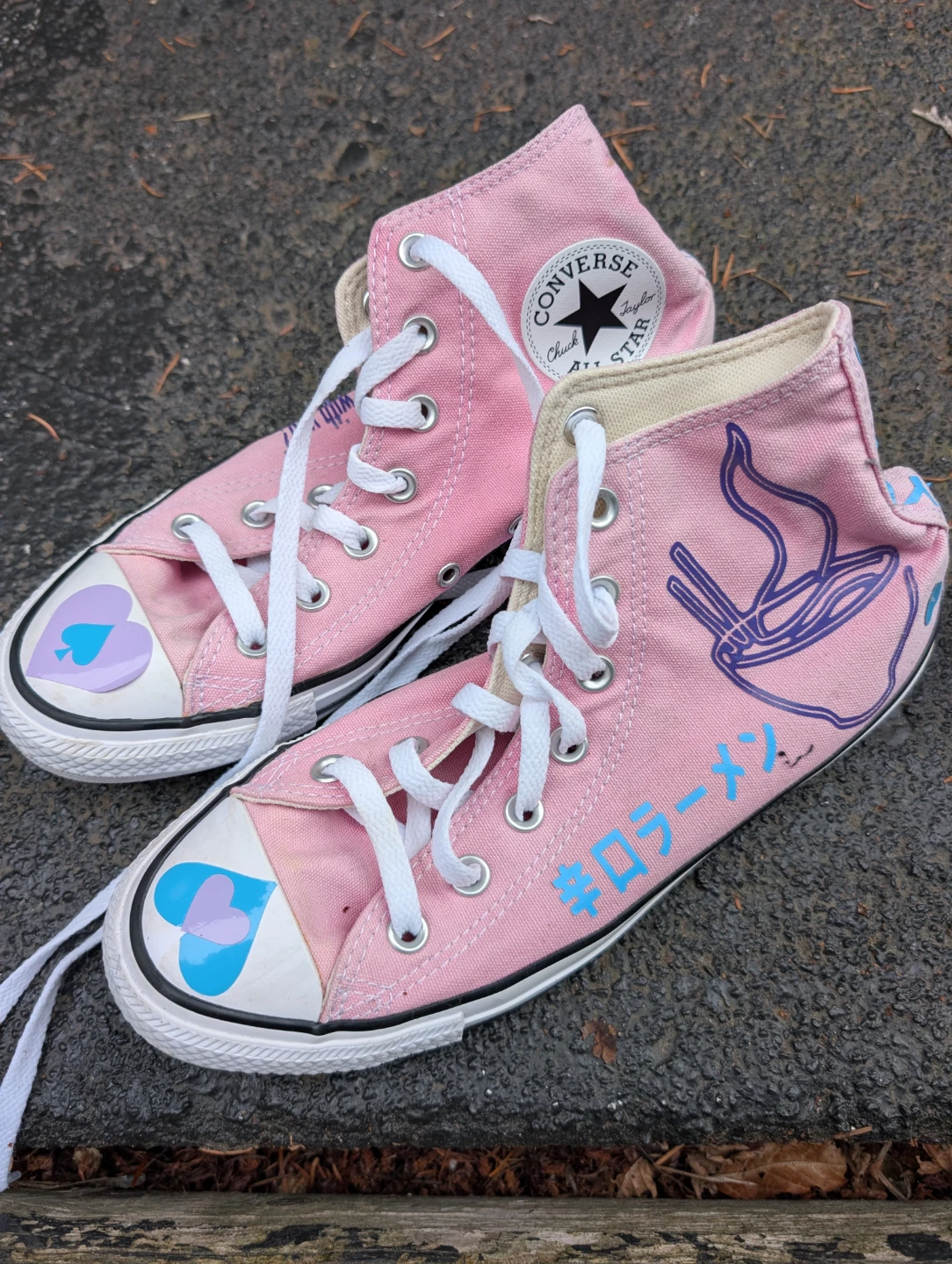 Destiny 2 themed Cayde-6 Pink Converse Shoes