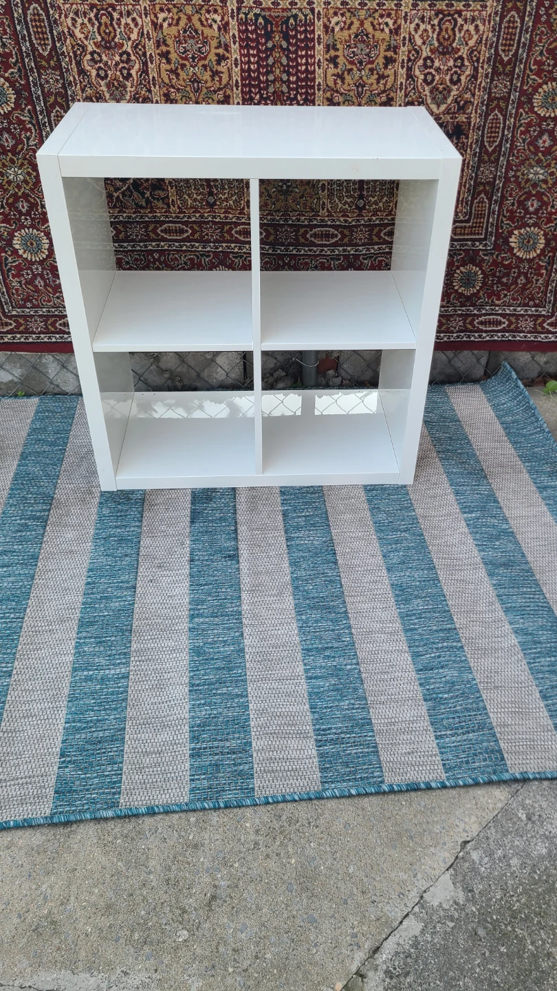 White 4-Cube Storage Shelf Unit - photo 2