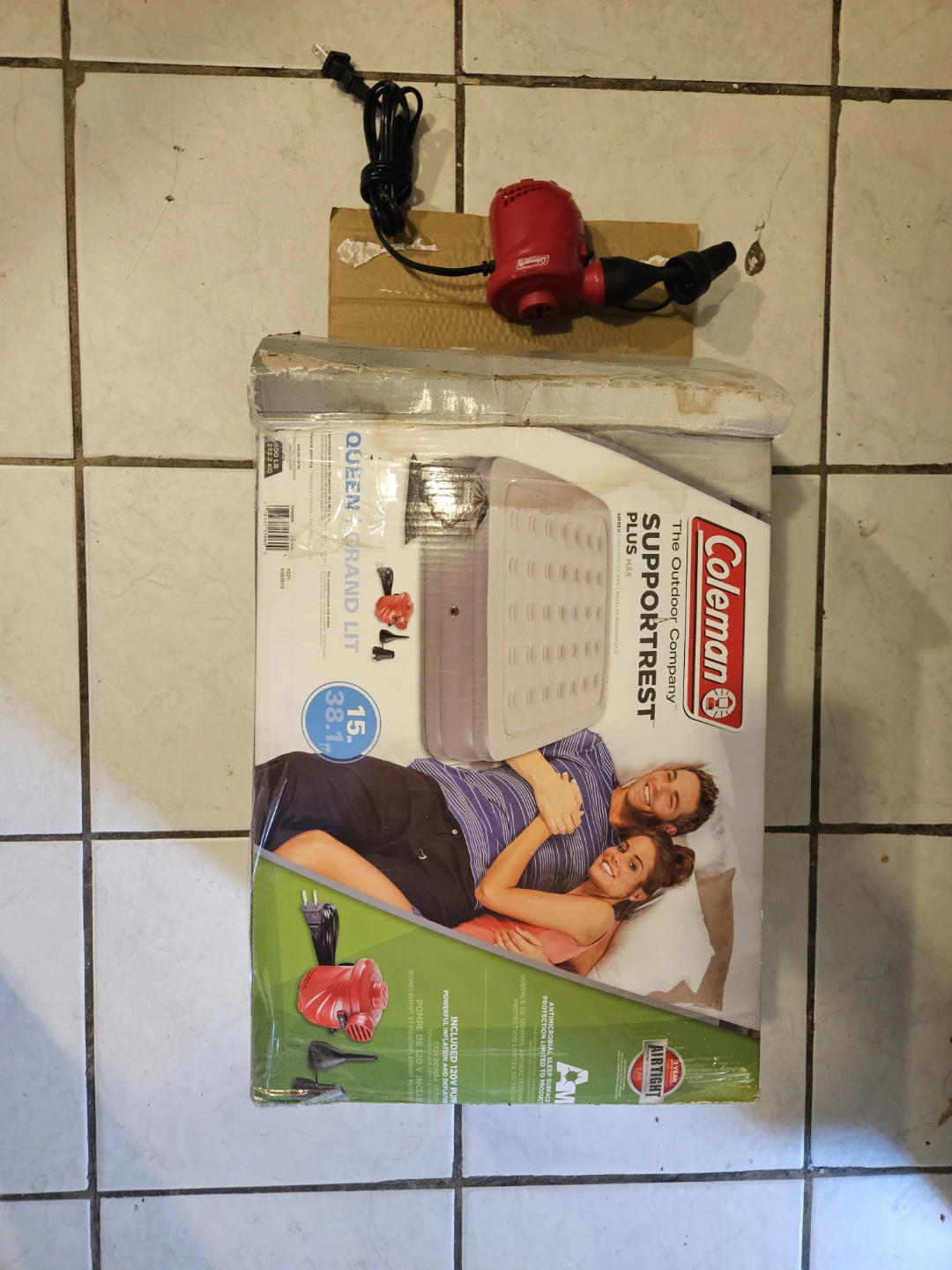 Coleman SupportRest Plus Queen Air Mattress with Pump