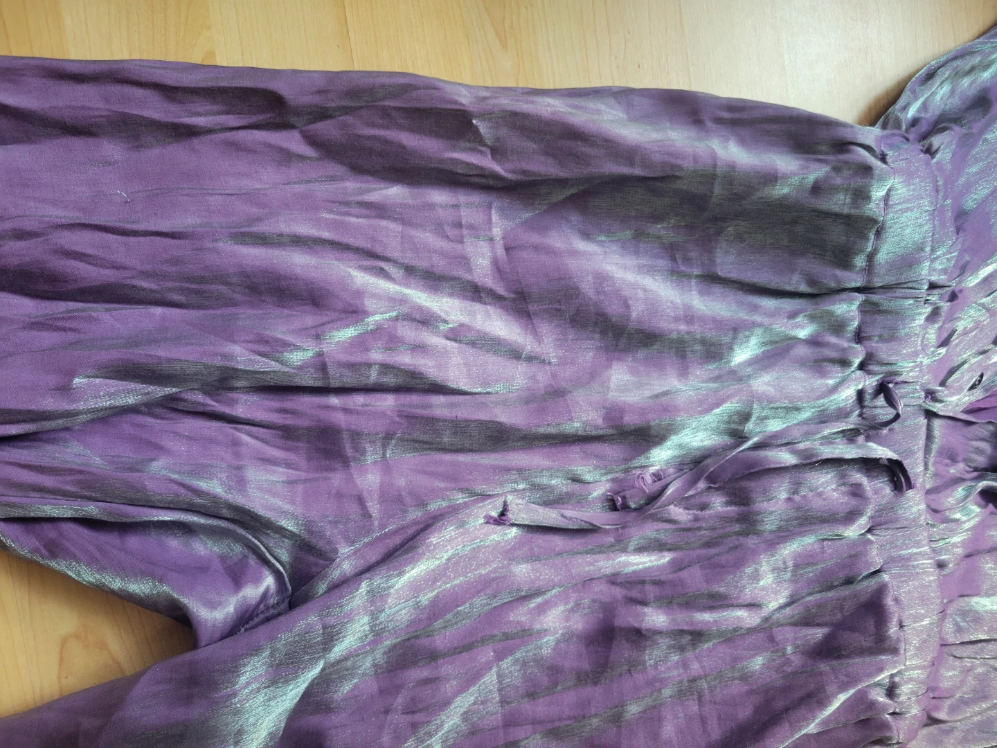 Purple Jumpsuit with Metallic Shimmer - photo 5