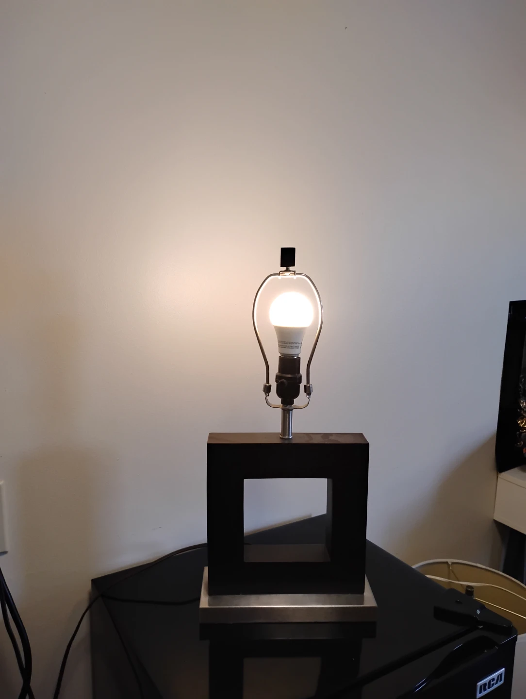 Modern Square Table Lamp with Black Shade - photo 2