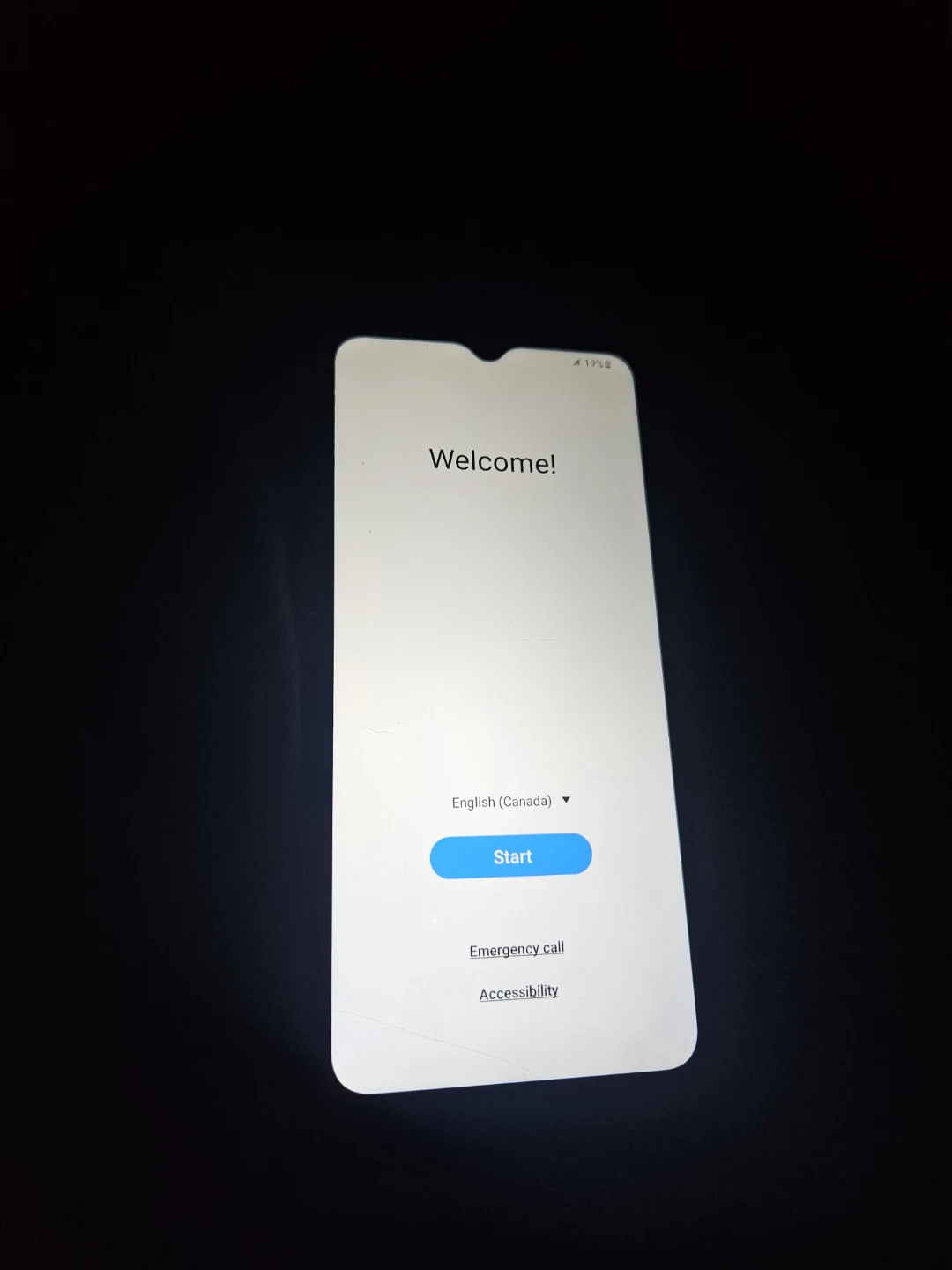 Samsung Smartphone - Welcome Screen