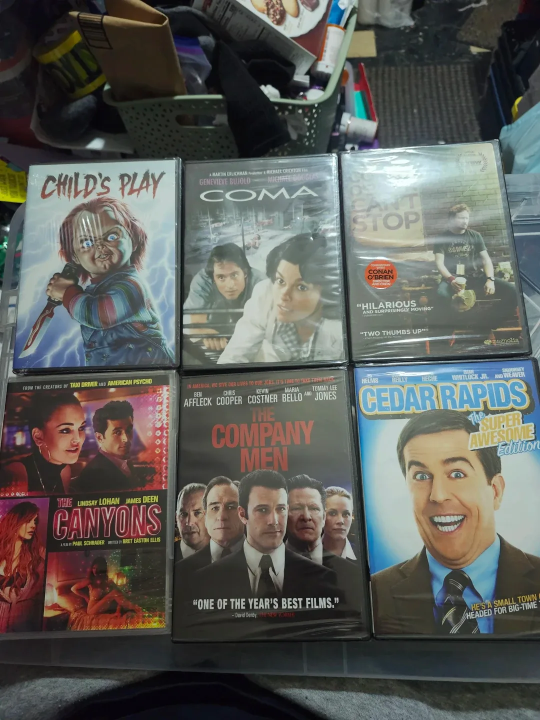 6 new and sealed dvd's