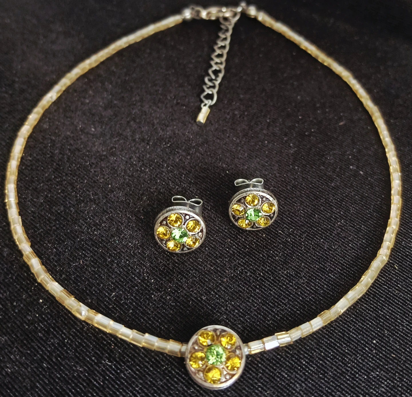 Beaded Necklace and Earrings Set