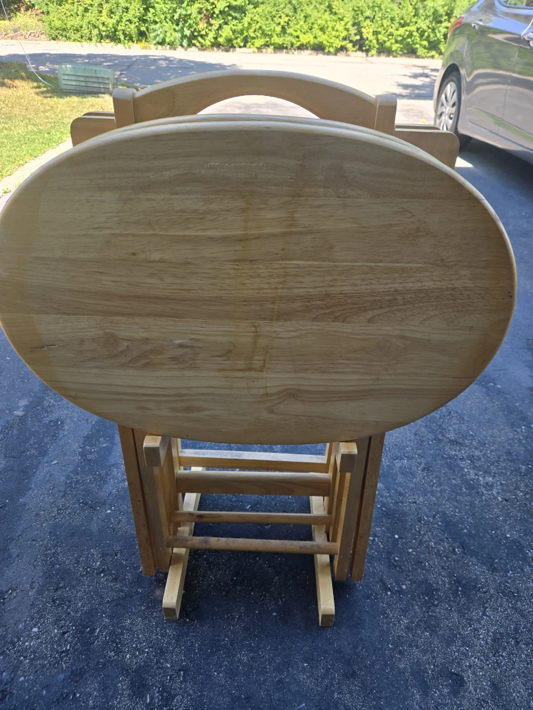 Folding TV Tray Table Set - photo 2