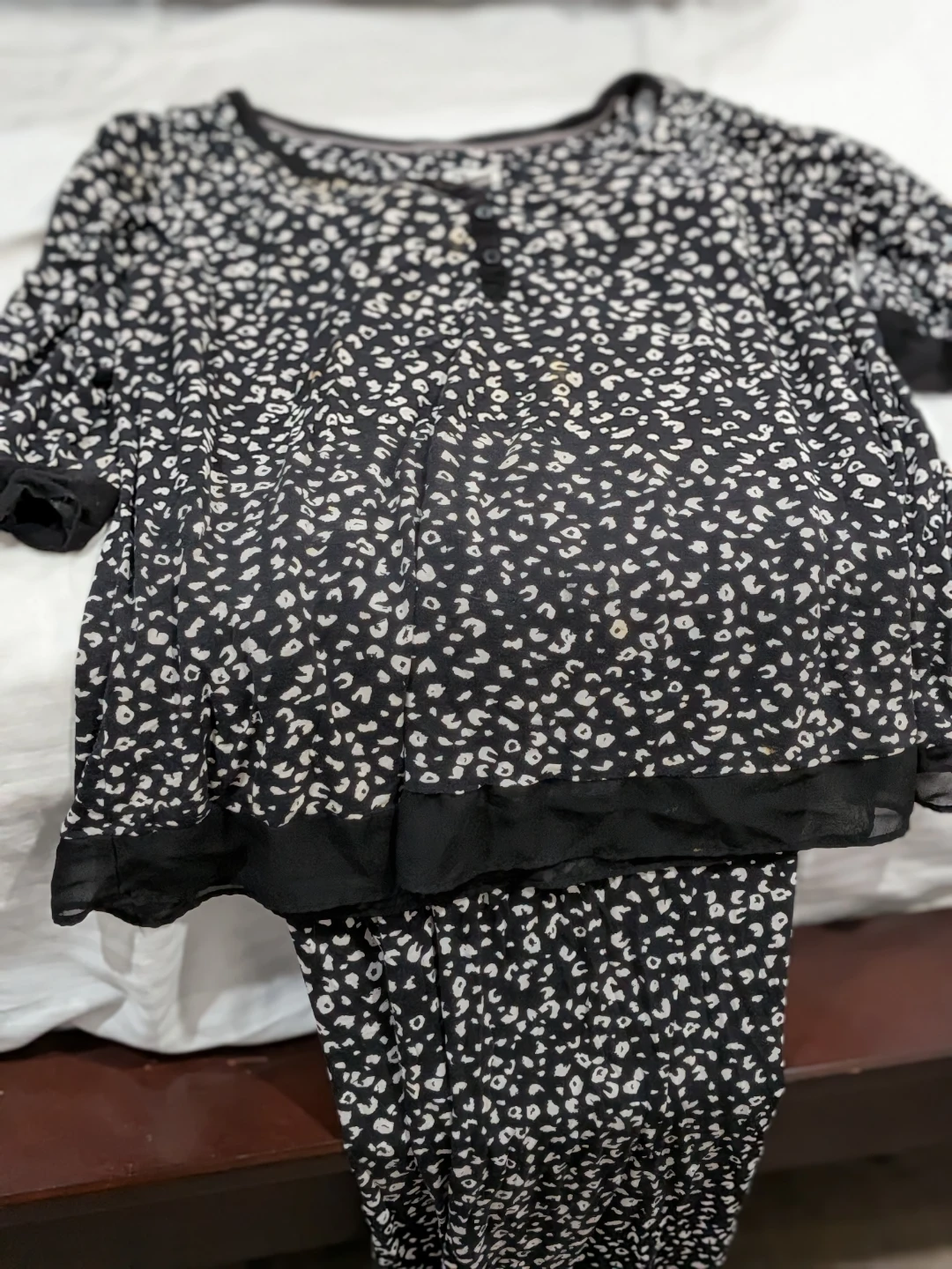 Floral Sundress and Printed Pajama Set - photo 2