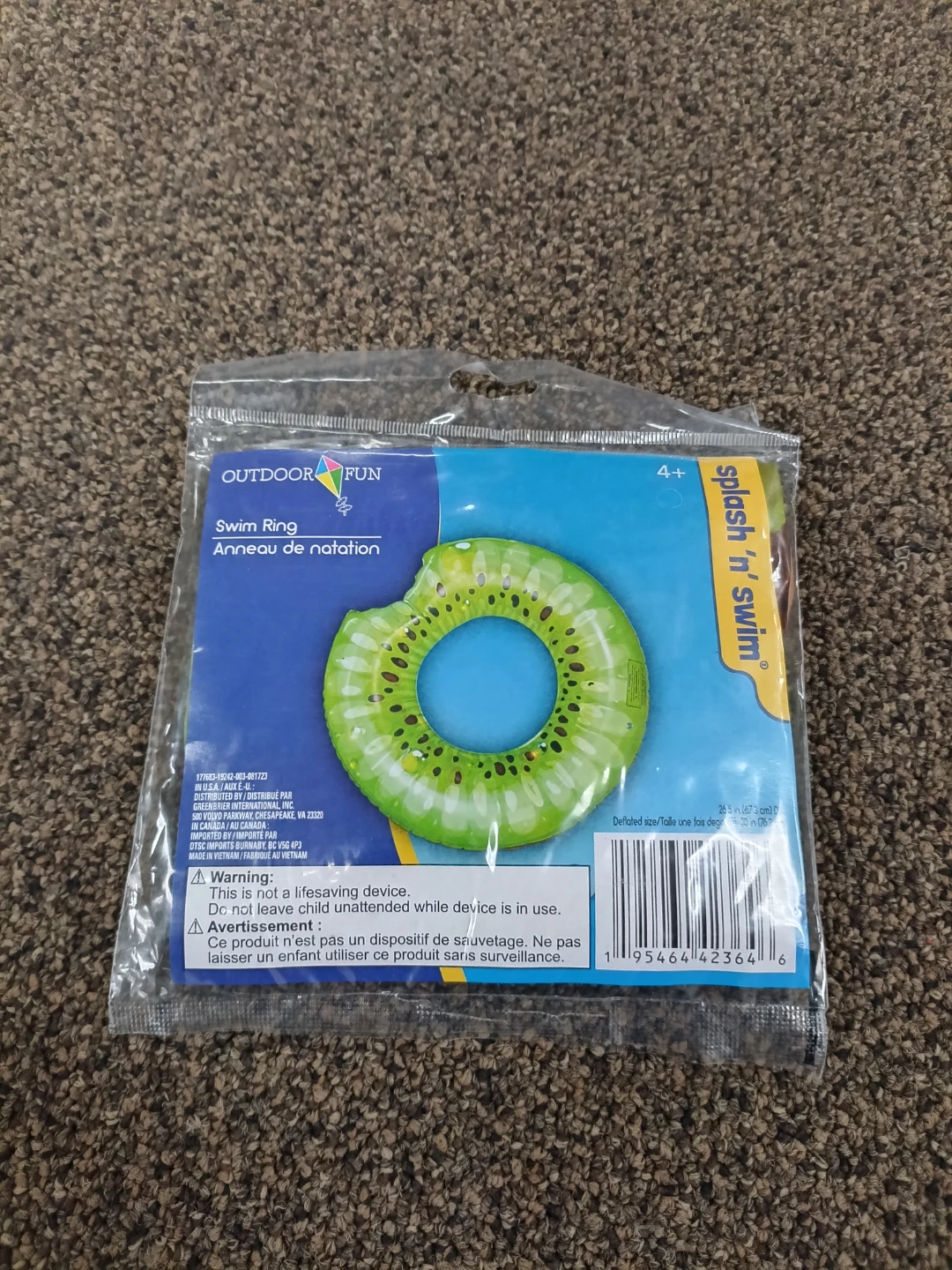 Kiwi Fruit Inflatable Swim Ring 🥝