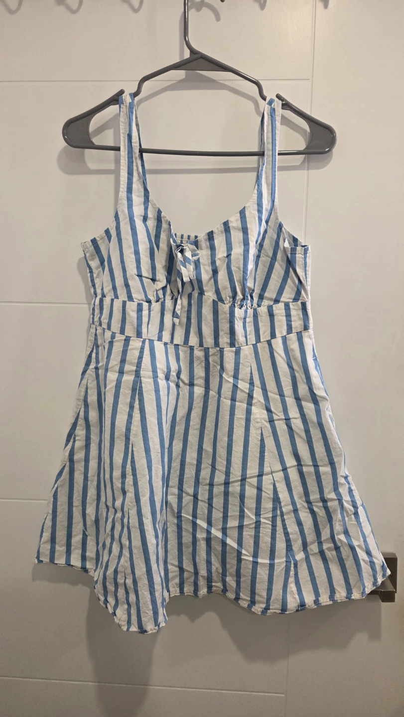 Old Navy Blue and White Striped Dress