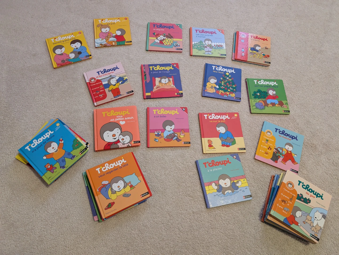 Collection of T'choupi French Books for toddler