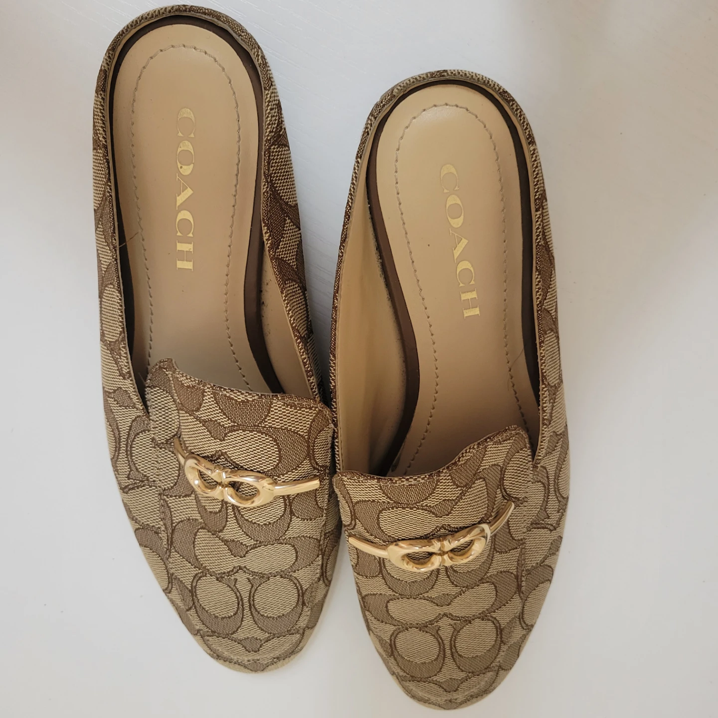 Coach Signature Canvas Mules Women's Loafers Shoes - photo 2