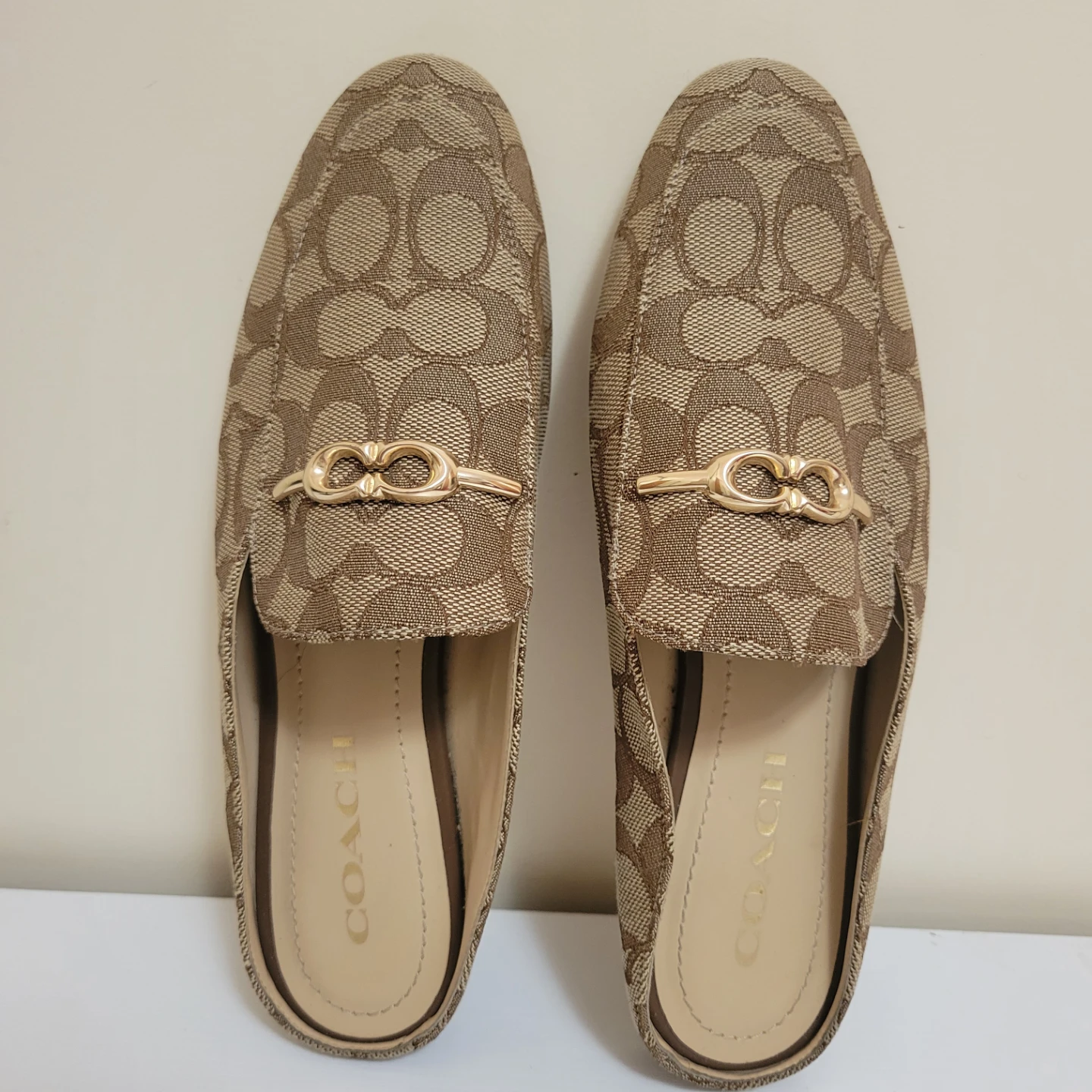 Coach Signature Canvas Mules Women's Loafers Shoes - photo 3