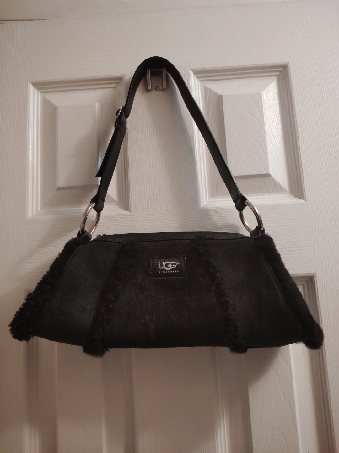 Vintage Y2K Authentic UGG Australia Black Suede & Shearling