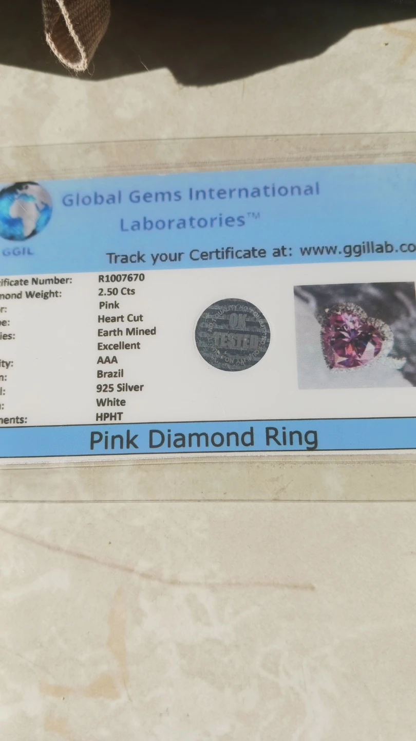Pink Diamond Heart ring - photo 4