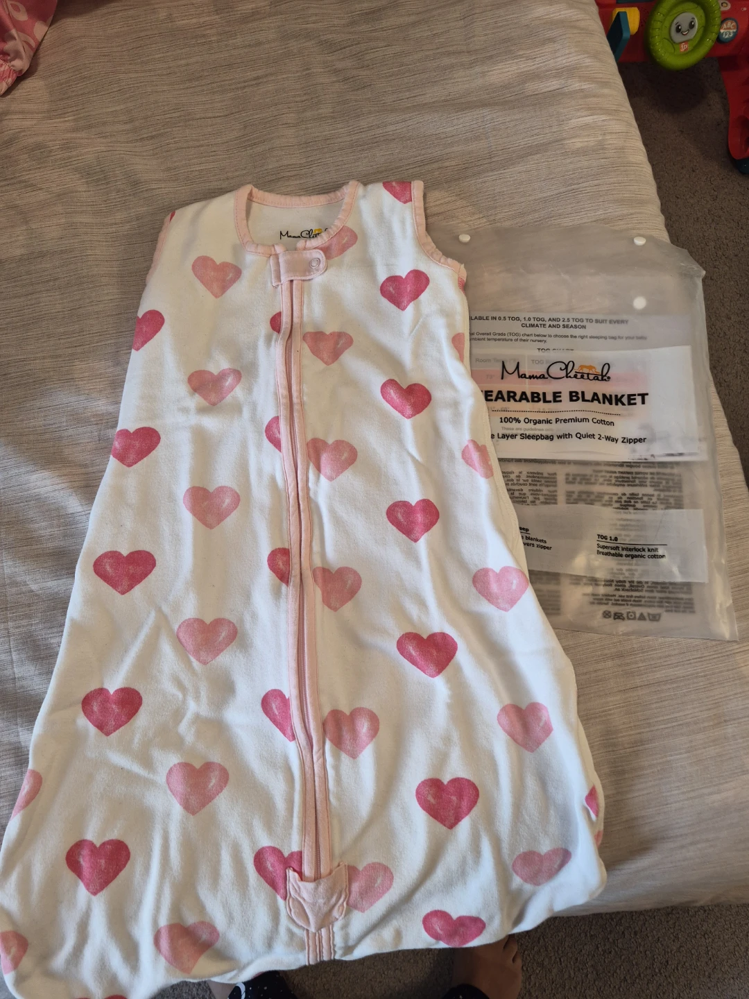 Mama Cheetah Wearable Blanket Sleep Bag 1.0 TOG Hearts - photo 3
