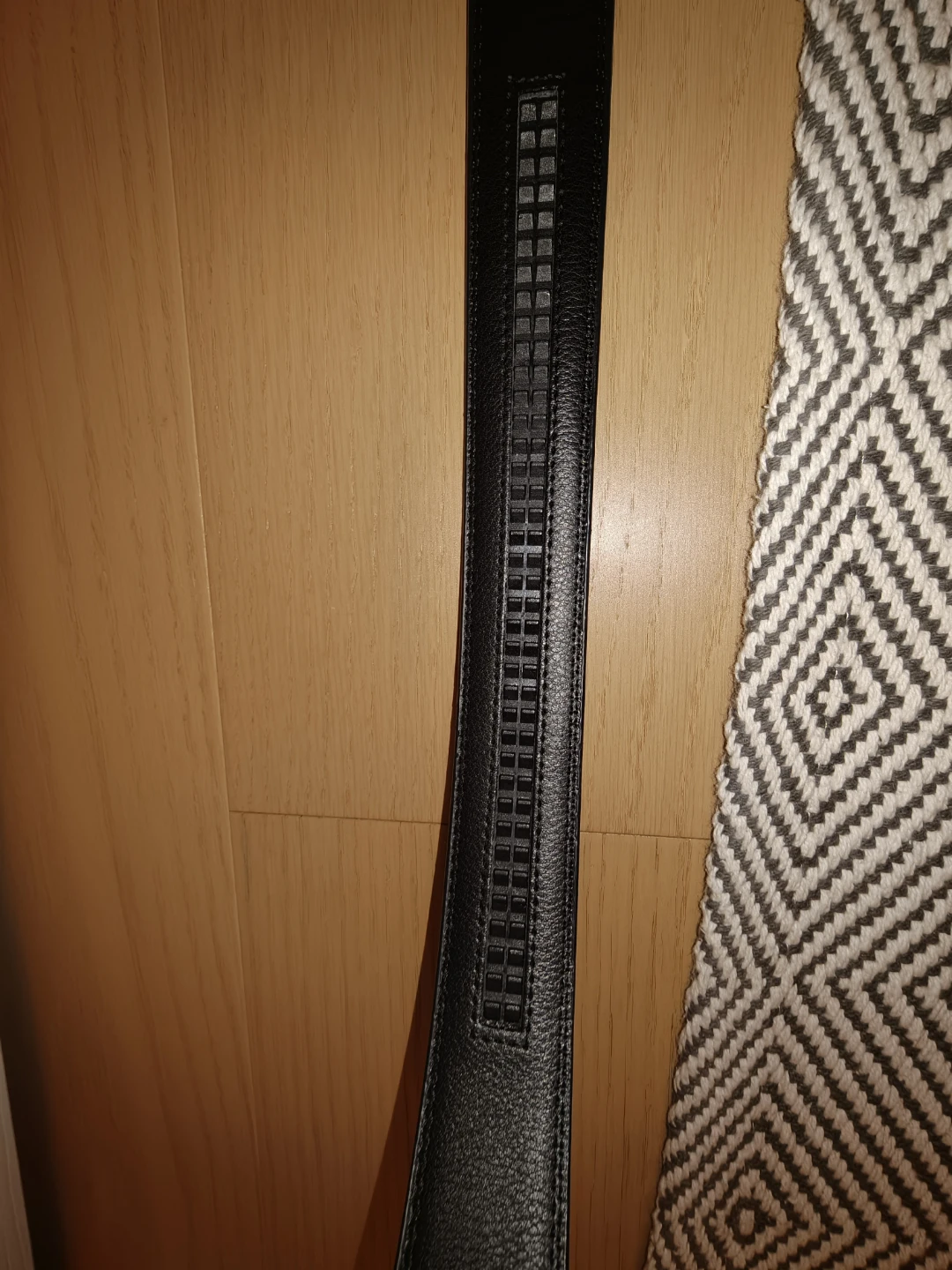 30" Black Leather Belt with Ratchet system for easy adjustment - photo 3