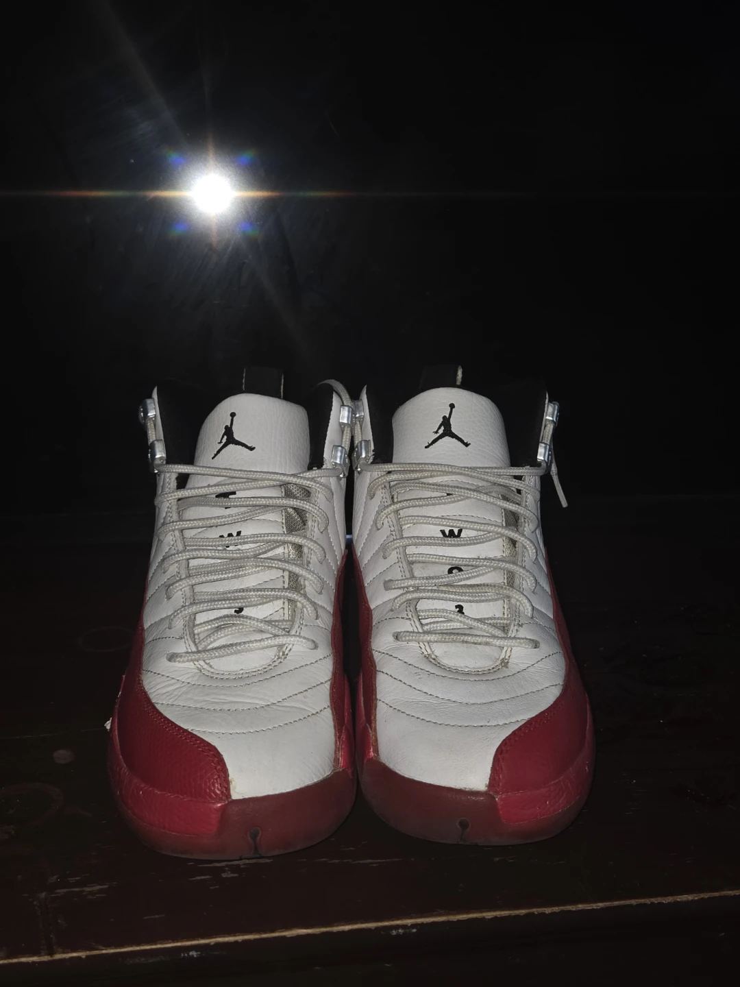 Jordan 12 Retro White Red Size 7Y - photo 3