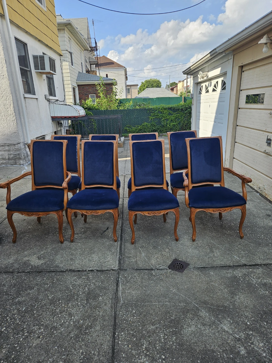 Beautiful blue velvet chairs