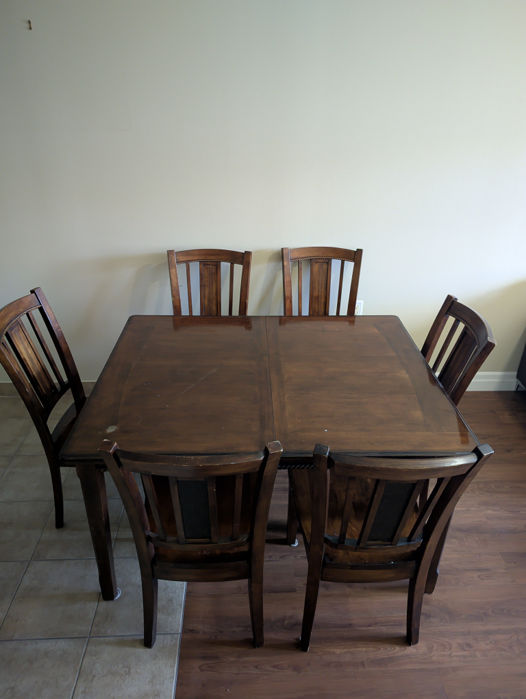 Wooden Dining Table and 6 Chairs - photo 2