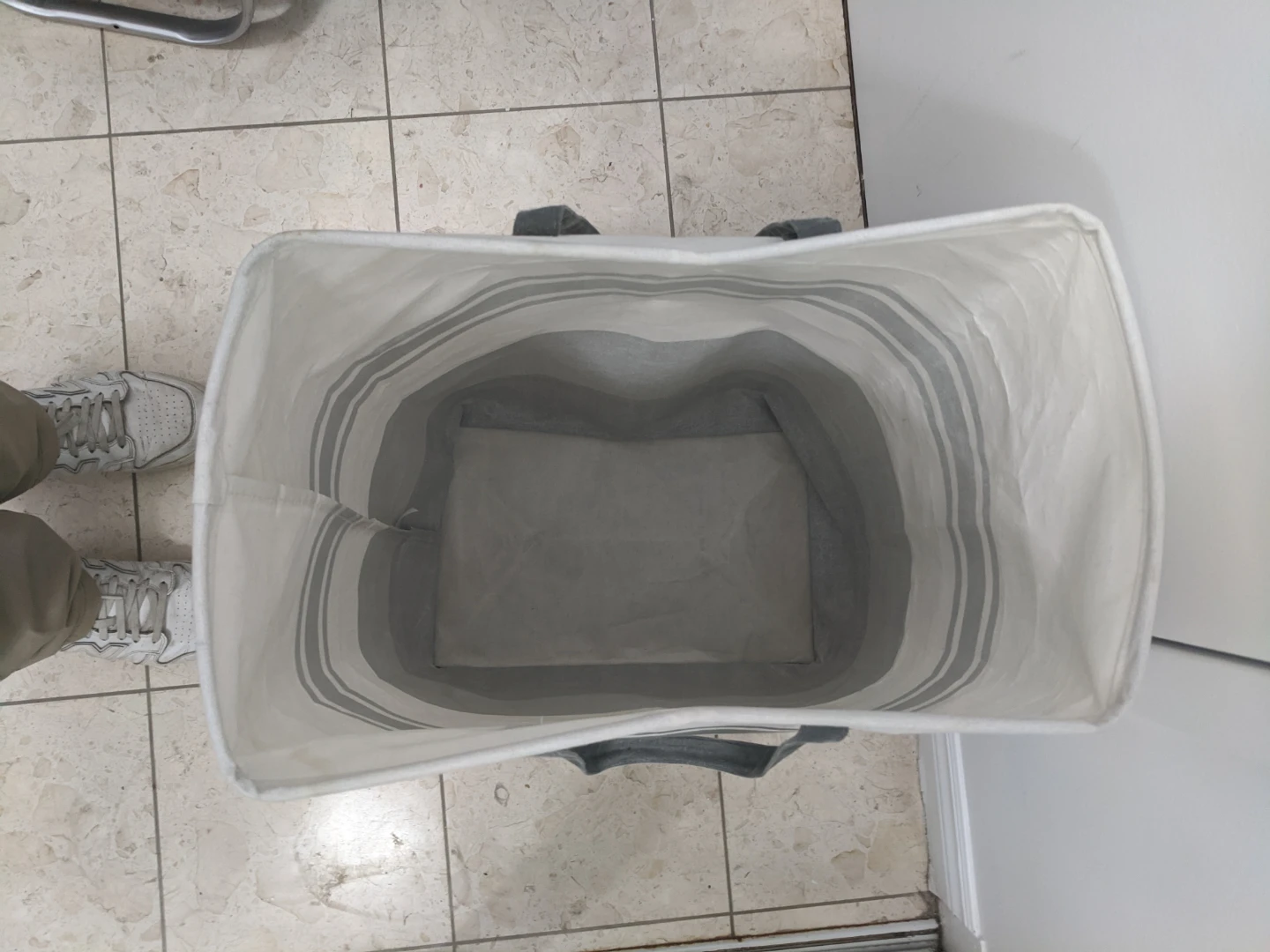 Striped Laundry Hamper - photo 3