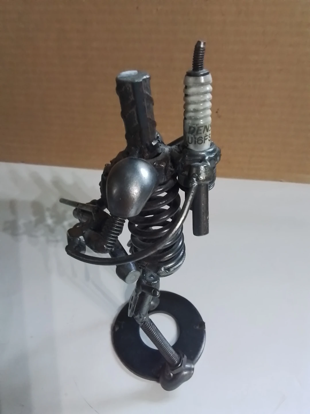Handcrafted Steampunk Metal Sniper Sculpture - photo 4