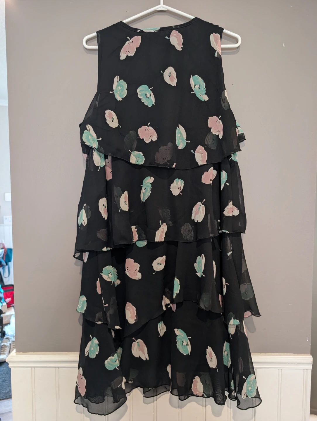 Impress! Black Floral Tiered Dress XL/TG - photo 2
