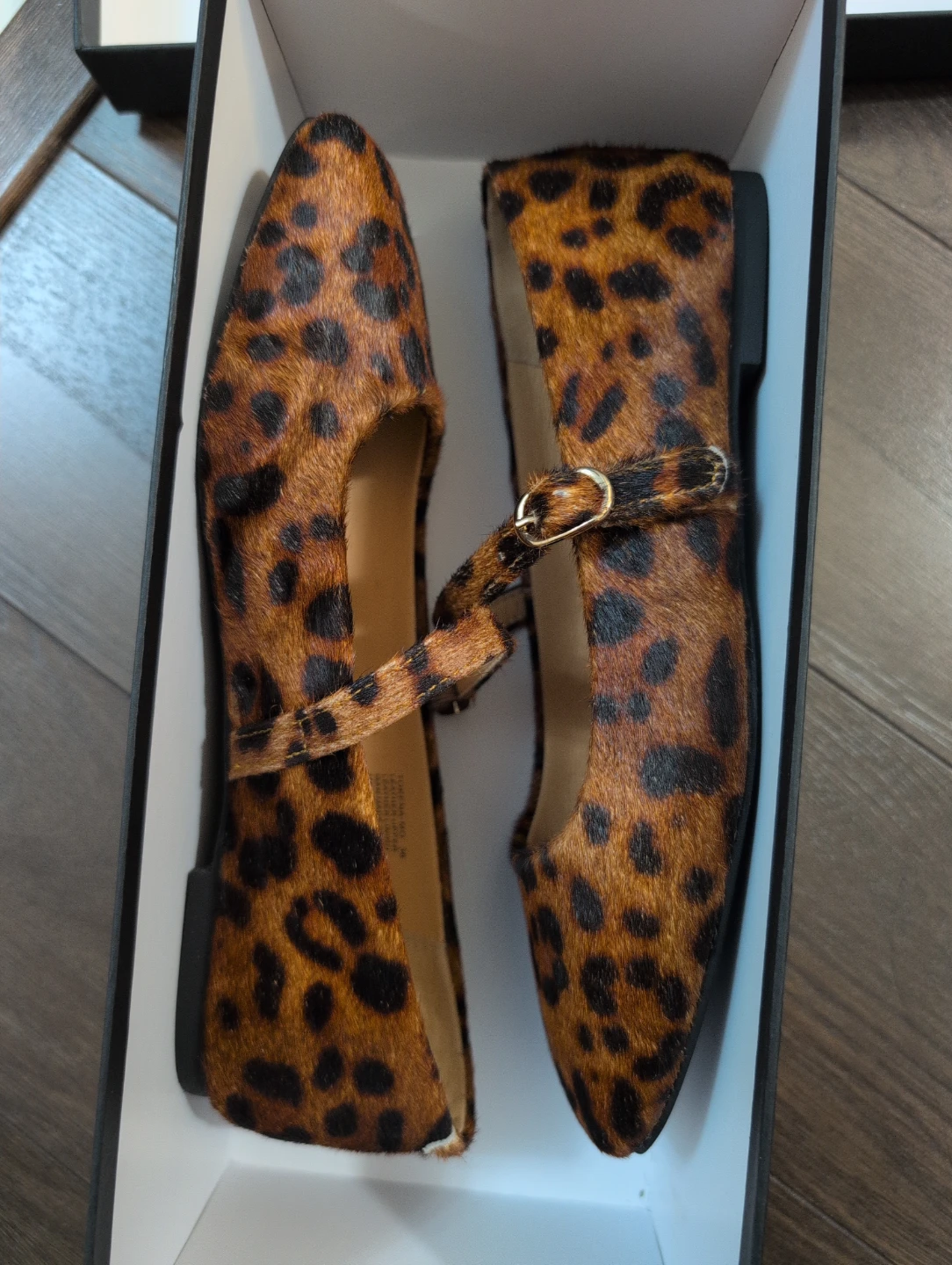 Mollini Tokena Leopard Print Mary Jane Flats