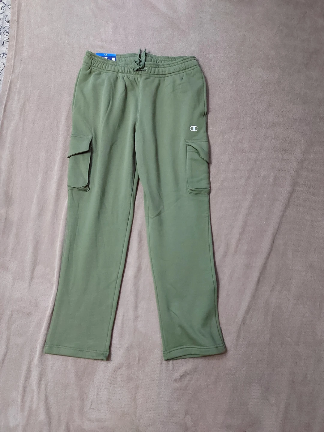 Champion Cargo Sweatpants - Olive Green - Large