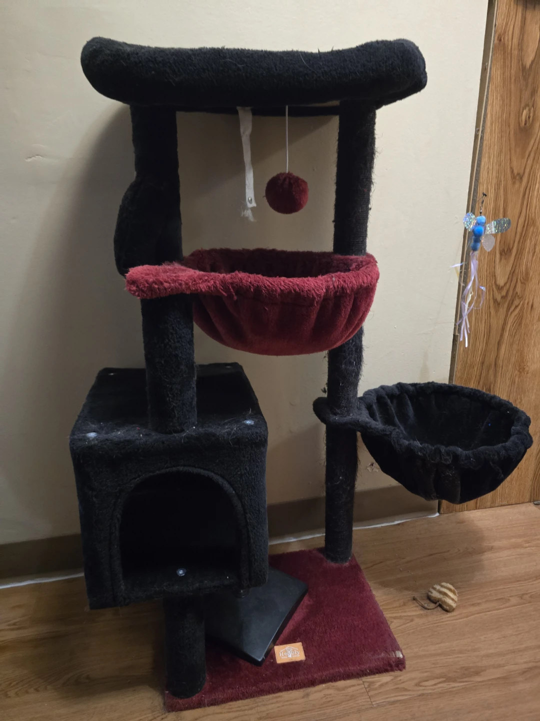 Cat Goth Tree Condo with Hammock and Scratching Posts