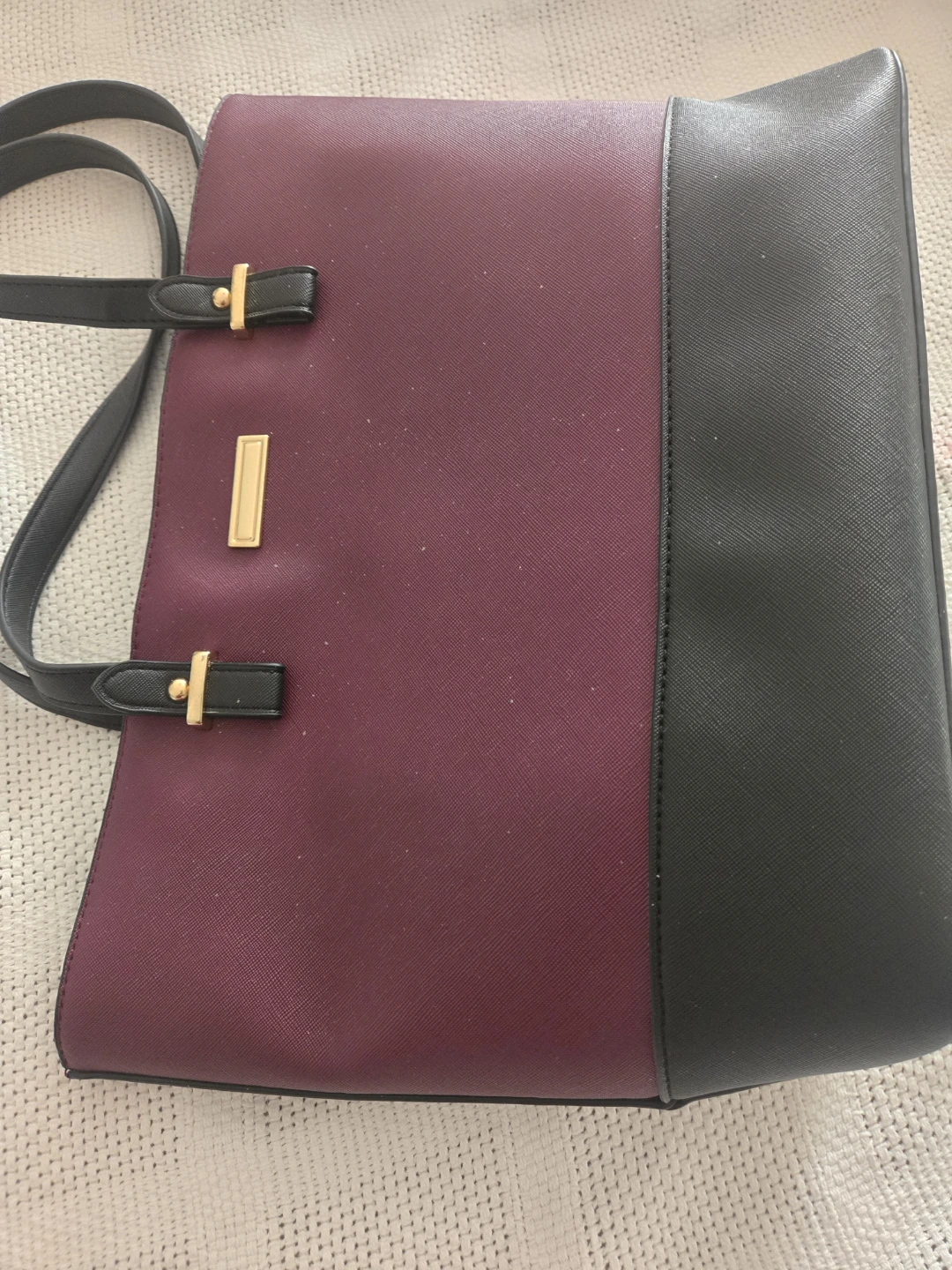 Tote Handbag - Burgundy & Black - photo 3