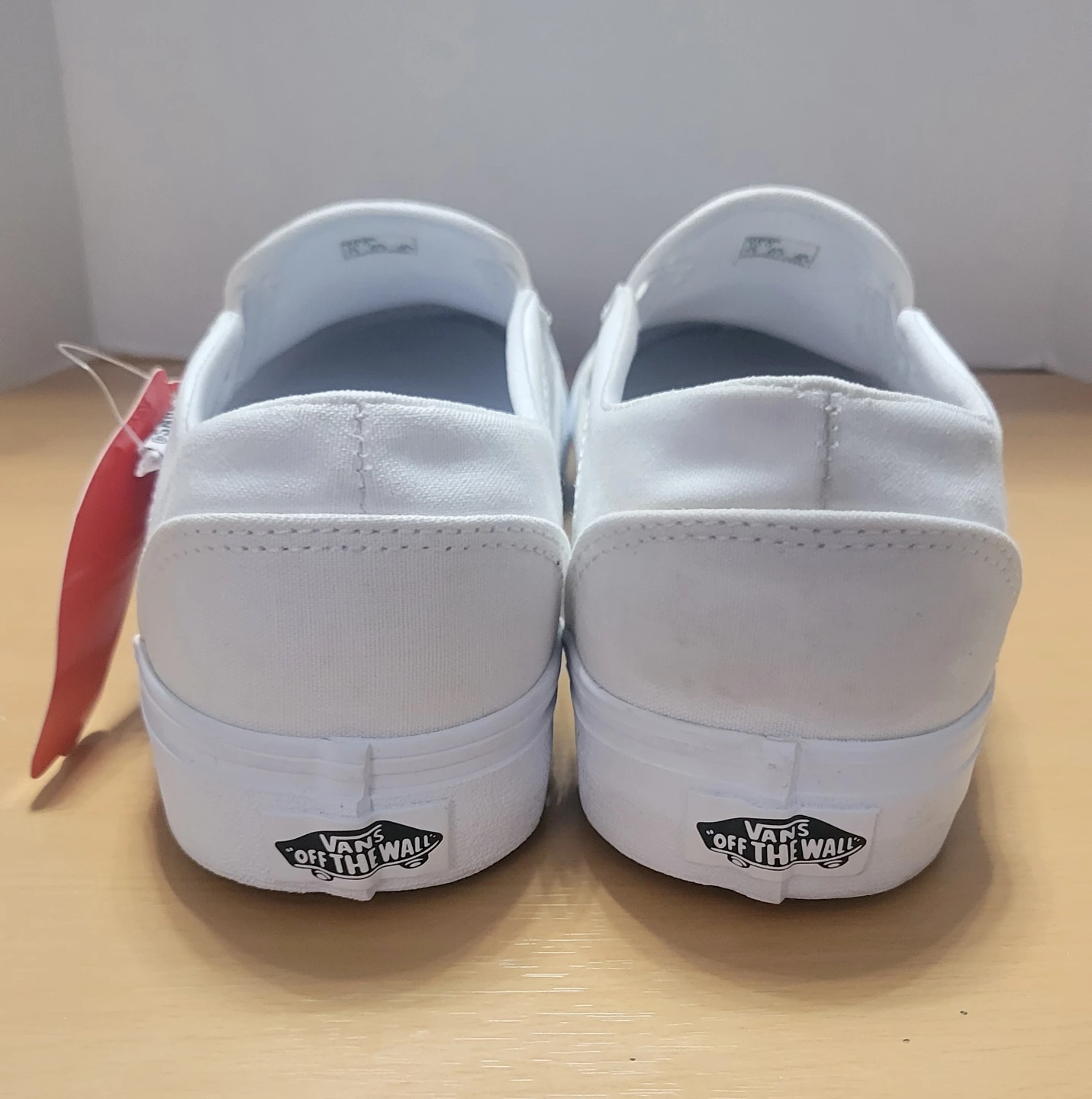 Vans White Slip-On Shoes women size 10 - photo 5