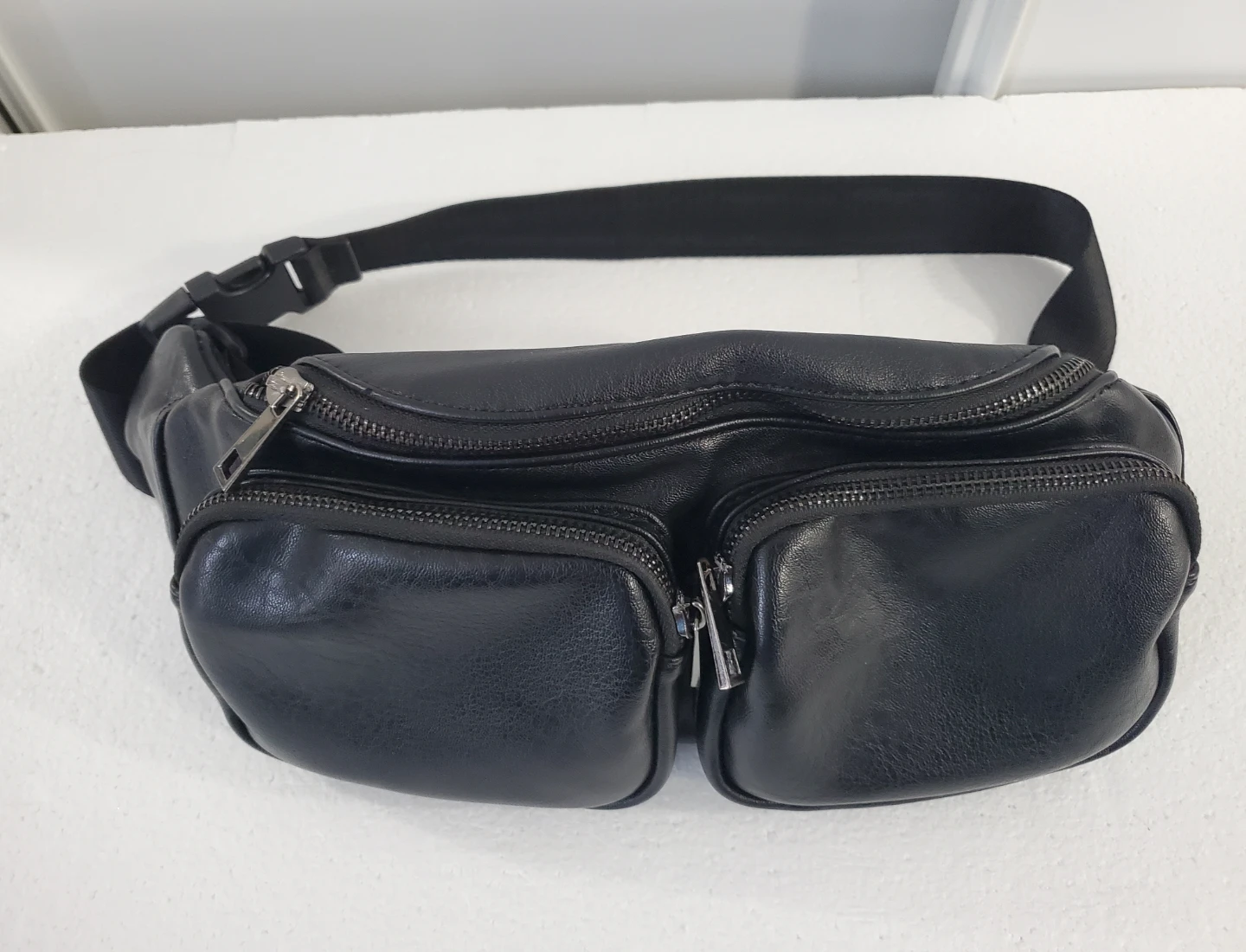Black Faux Leather Fanny Pack - photo 2