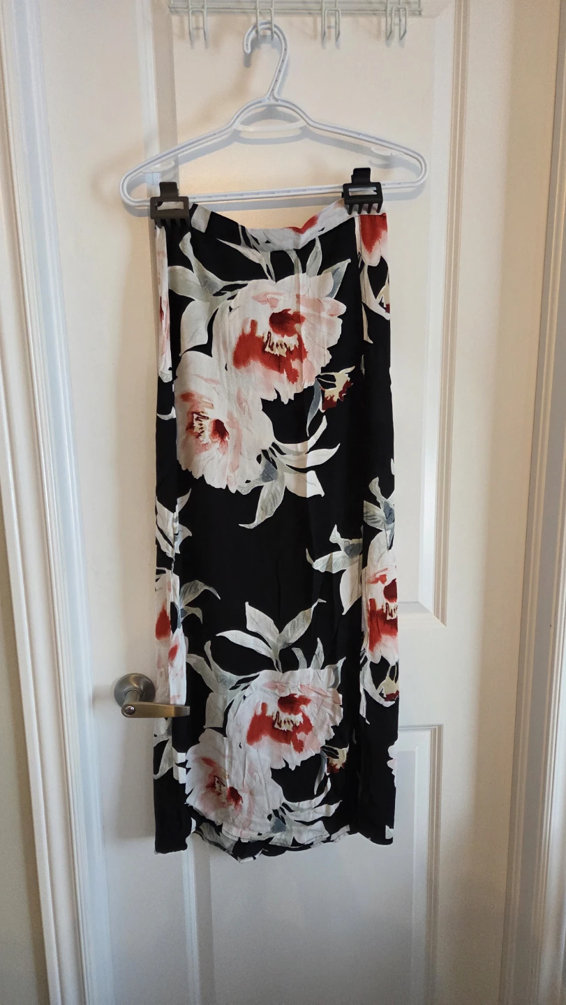 Black Floral Maxi Skirt