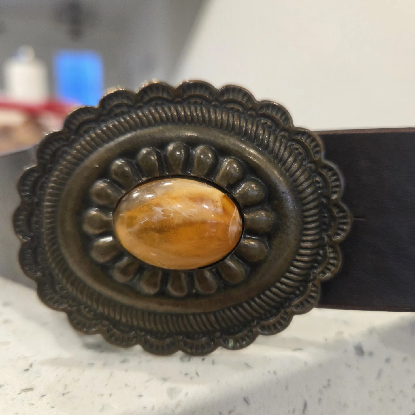 Buffalo Belt with Western Style Buckle - photo 2