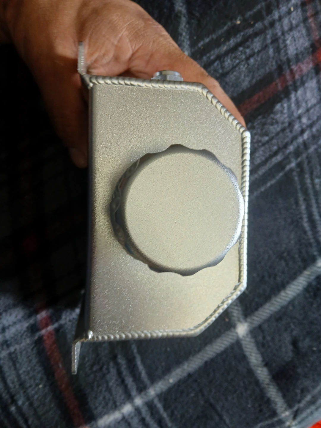 Silver Aluminum Oil Catch Can Reservoir Tank - photo 2