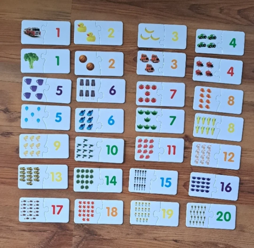 Number Learning Puzzles 1-20