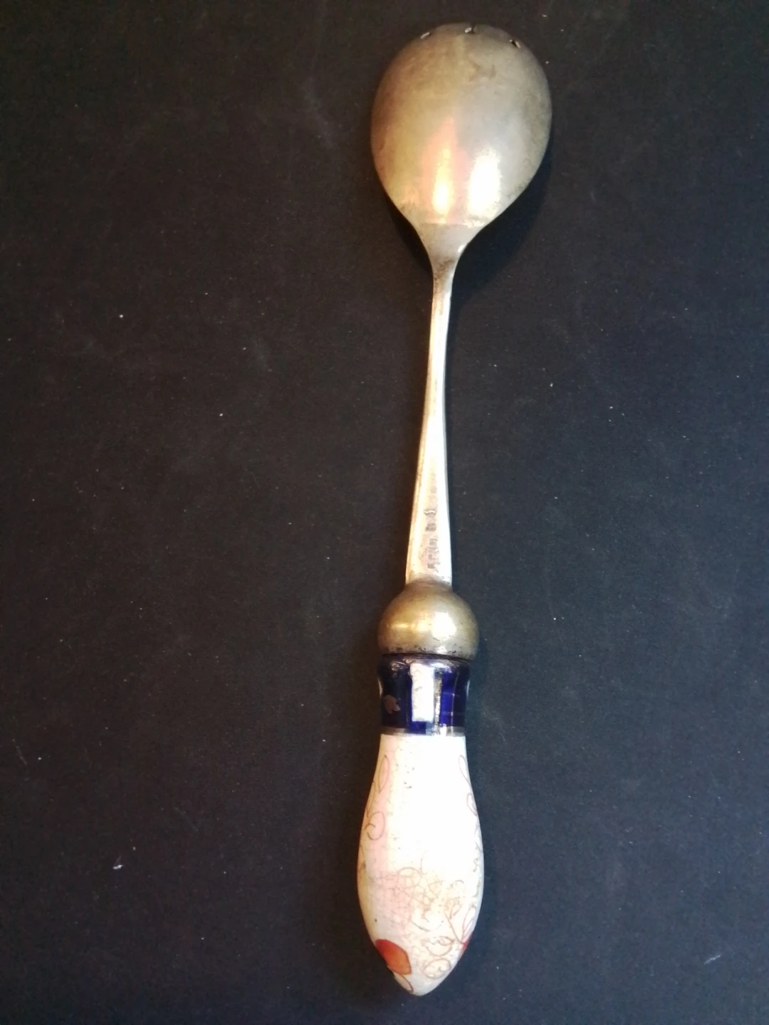 Antique Victorian Imari Porcelain Handle Salad Serving Spork - photo 3