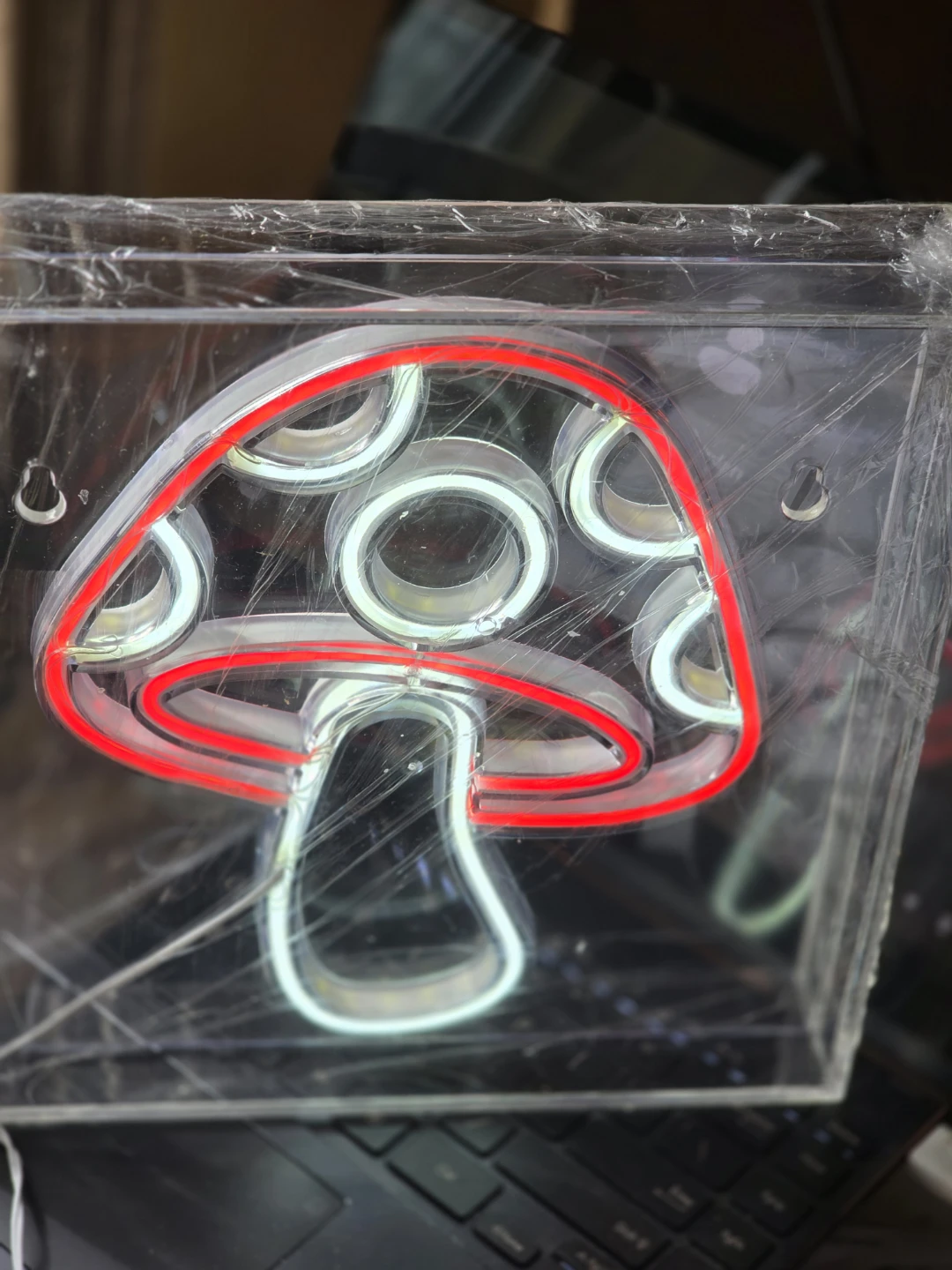 Life at Home Neon Mushroom Desk Light