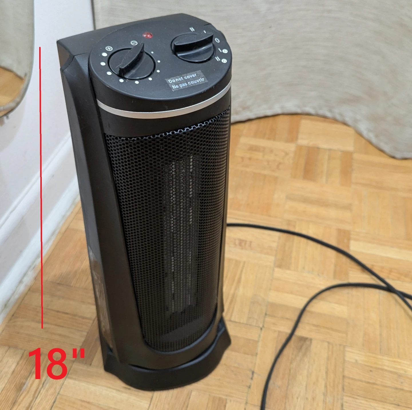 Konwin 18" Oscillating Tower Ceramic Heater 1500W