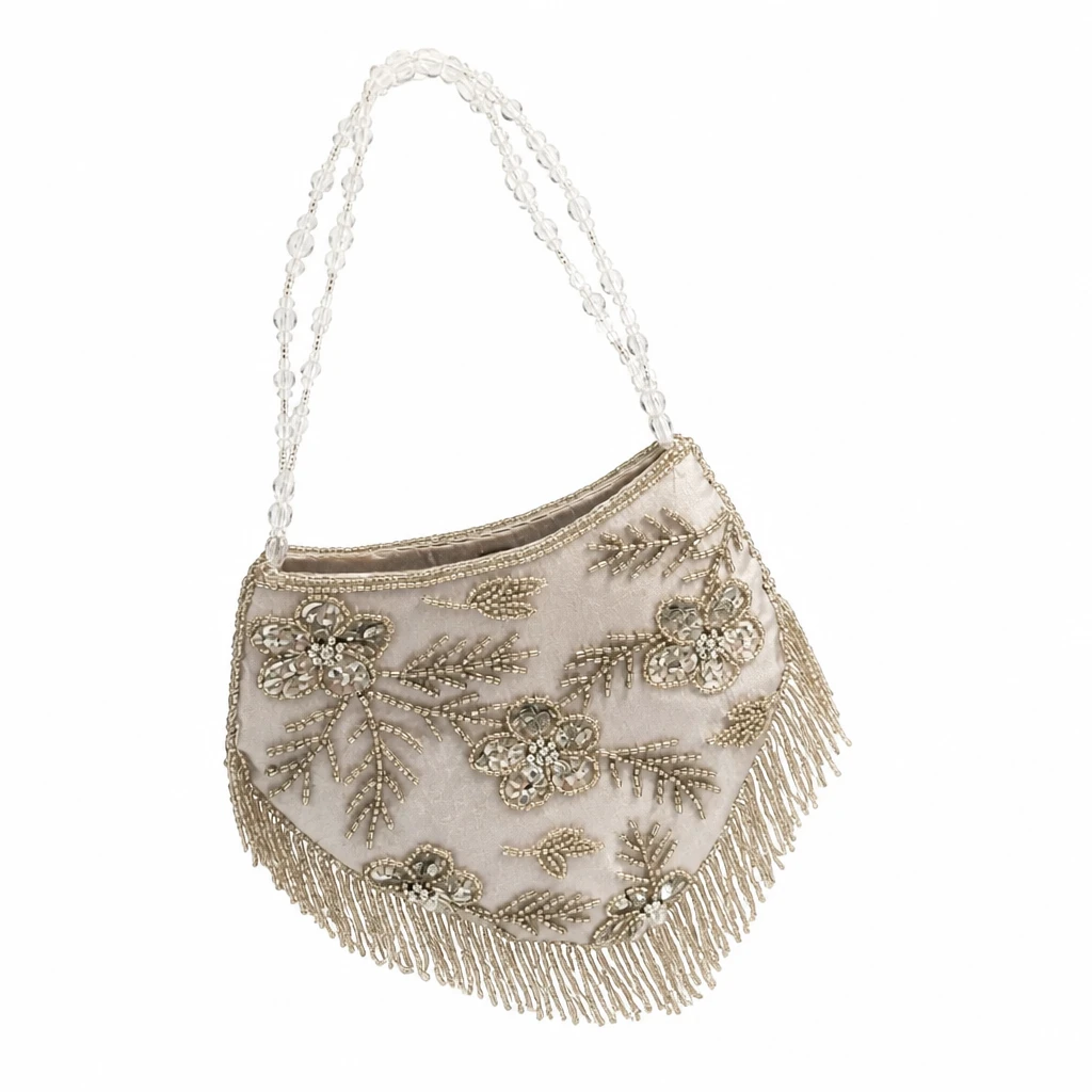 Embellished Beaded Fringe Evening Bag - photo 5